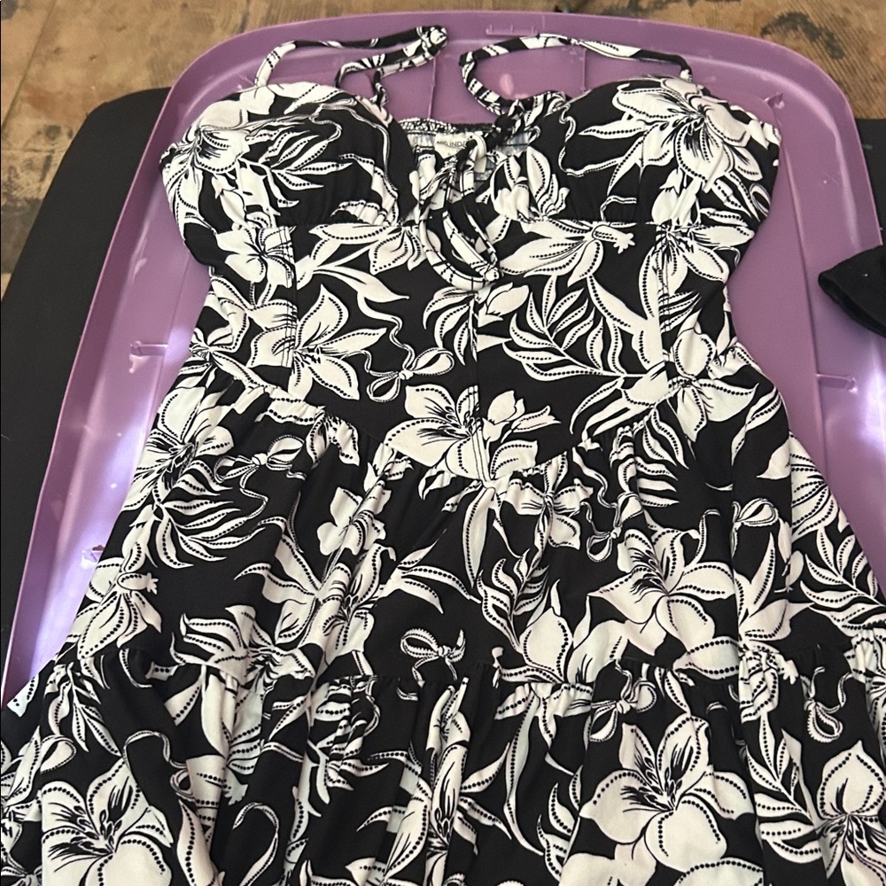 No Boundaries Black and White Patterned Top